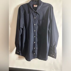 DICKIES COTTON BLEND MENS A LEGEND IN WORK INK NAVY LONG SLEEVES SHIRT SIZE 2XL